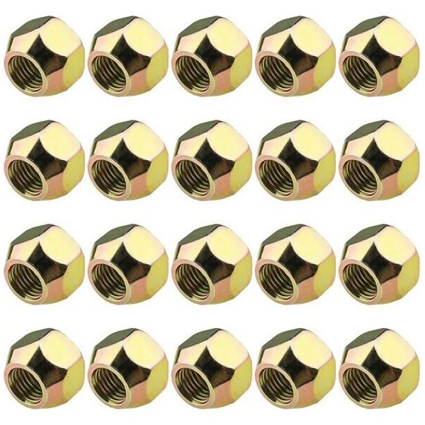 20X Dadi Ruota Aperti Con Collare Conico M12X1,5 16Mm SW21 Oro Zincato Per Honda Mazda Ford-image