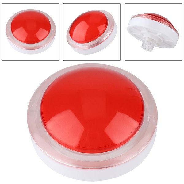 Lampada Led Da 100 Mm, Grande Pulsante Rotondo Per Videogiochi Arcade (Rosso)-image