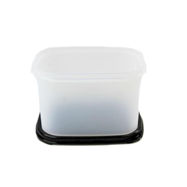Tupperware Eidgenosse 1,9 L Nero Quadrato Compatto Contenitore Di Stoccaggio Modulare + Panno Lavastoviglie-image