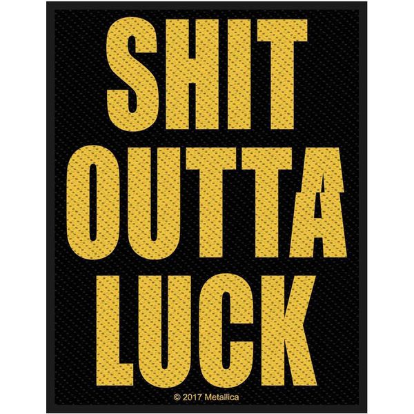 Metallica - Toppa "Shit Outta Luck"", Tessuto RO8105 (Taglia Unica) (Nero/Giallo)"-image