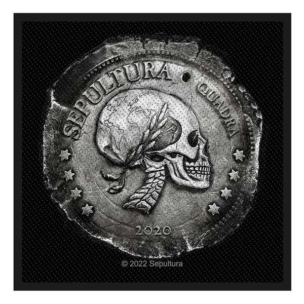 Sepultura - Toppa "Quadra"" - Poliestere Da Cucire RO9107 (Taglia Unica) (Nero/Argento)"-image