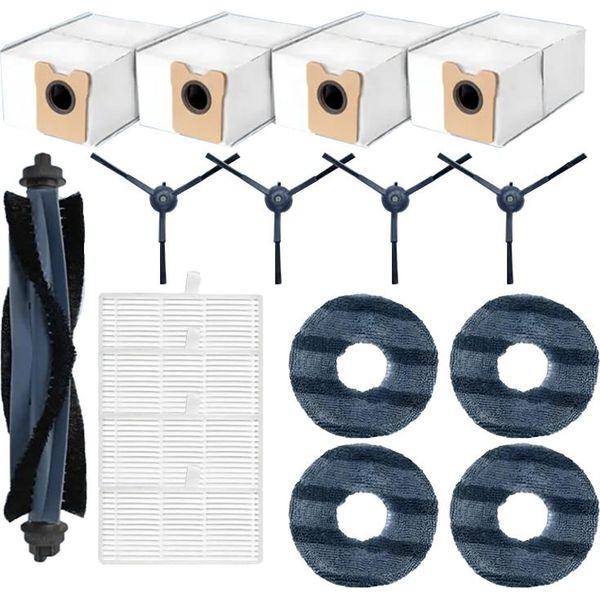 Inf Pacchetto Accessori Per Aspirapolvere Robot Eufy Omni C20 - Spazzola Principale, Filtro, Panni Per Mocio, Spazzole Laterali, Sacchetti Per La Polvere - Set Di Pulizia Completo-image