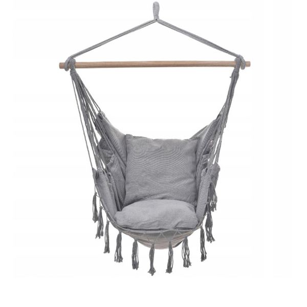 Amaca Brasiliana, Dondolo, Sedia Da Giardino Boho Sospesa-image