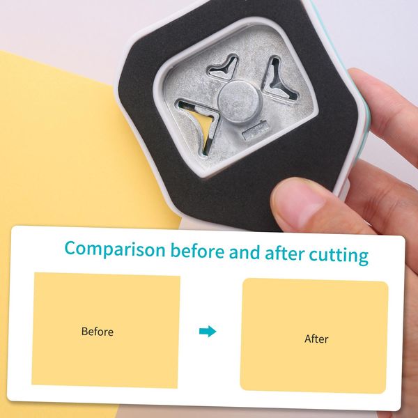 3-In-1 Corner Rounder Punch R4/R7/R10Mm Round Corner Trimmer Cutter For Card Photo Paper Laminating Pouches-image