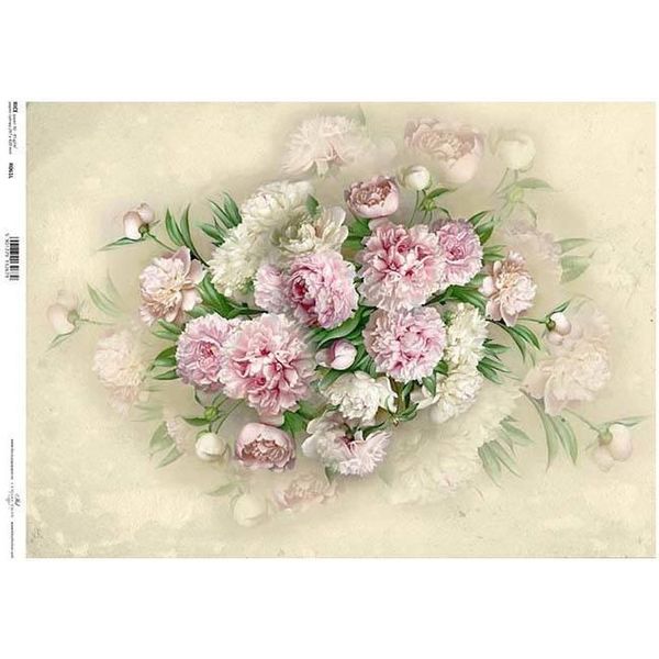 Itd Carta Di Riso Per Decoupage, A3 061L, Fiori, Peonie-image