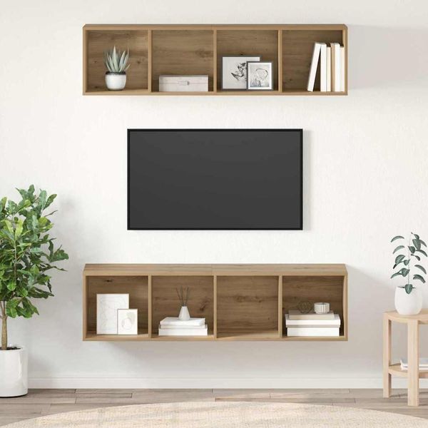 Maison Exclusive - Set Tv 2 Pezzi Artisan-Eiche 37 X 37 X 142,5 Cm-image