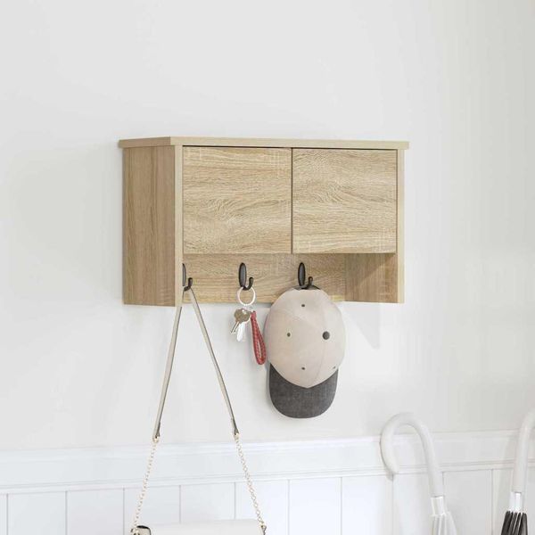 Maison Exclusive - Comodino A Muro Con Ante In Rovere Sonoma 50 X 20 X 30 Cm-image