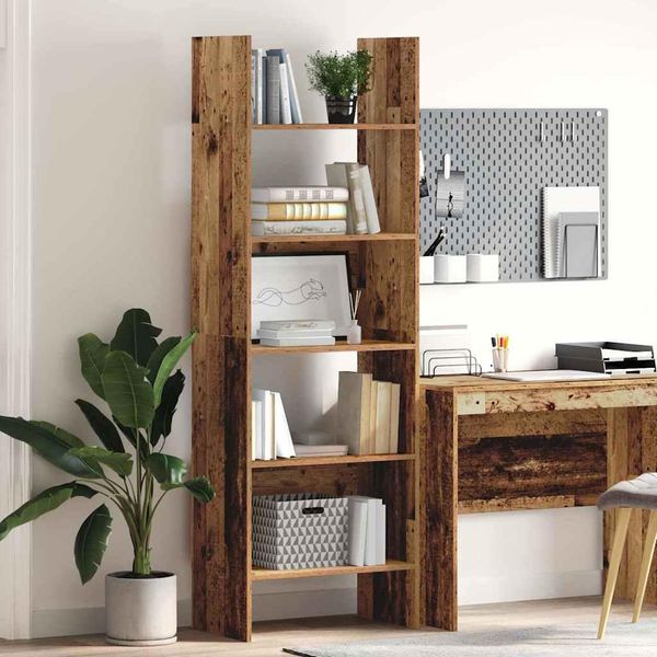 Maison Exclusive - Libreria In Legno Antico 60 X 35 X 180 Cm Materiale Ligneo-image