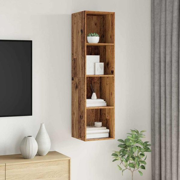Maison Exclusive - Mobile Tv In Legno Antico 37 X 37 X 142,5 Cm Materiale: Legno-image
