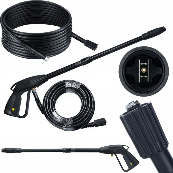 Rosfix Set Variojet 5 M – Pistola Ad Alta Pressione Con Ugello Vario, Tubo Flessibile Da 1/4”, M22X1,5 | 155 Bar-image