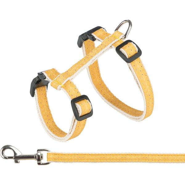 Trixie Pettorina Per Gatti Con Guinzaglio, 27-45 Cm/ 13 Mm, 1,2 M, Ocra-image