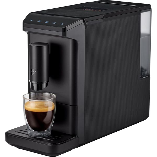 Tchibo Esperto Mini Macchina Da Caffè Completamente Automatica Per Caffè Crema Ed Espresso, Larga Solo 16 Cm, Piccola E Compatta, Adatta Ad Ogni Cucina, Campeggio, Casa Minuscola, Appartamento Per Studenti, Nera-image