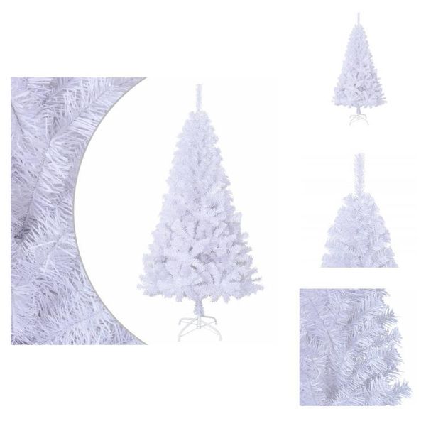 Vidaxl Albero Di Natale Artificiale Con Rami Spessi Bianco 120 Cm Pvc - Alberi Di Natale-image