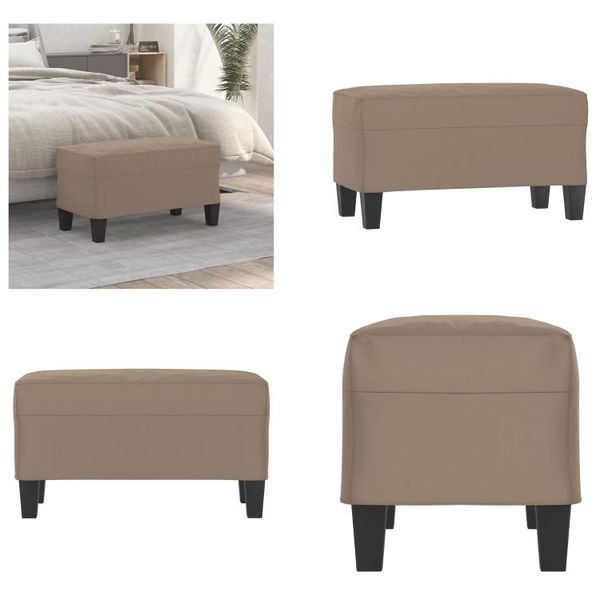 Vidaxl Panca Taupe 70X35X41 Cm In Tessuto Microfibra - Panca - Panca - Panca Da Corridoio-image