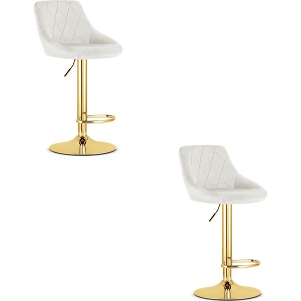 Hocker Kast - Velluto Beige / Base Oro X 2-image