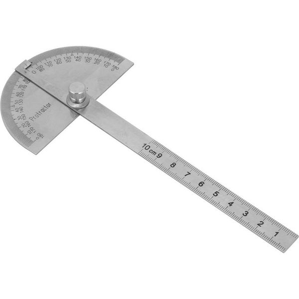 Goniometro In Acciaio Inox A 180 Gradi, Goniometro Rotante, Righello Di Misurazione (N. 1)-image