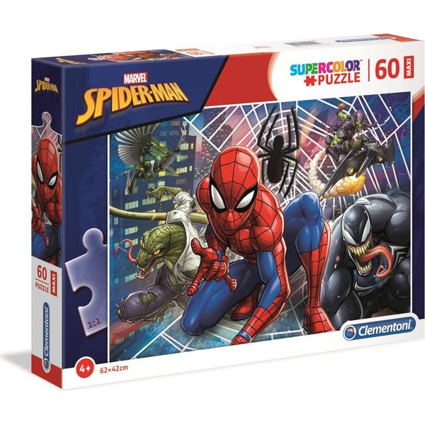 Clementoni - Puzzle Marvel Spiderman 60 ElementóW, Oficjalny Produkt Premium-image