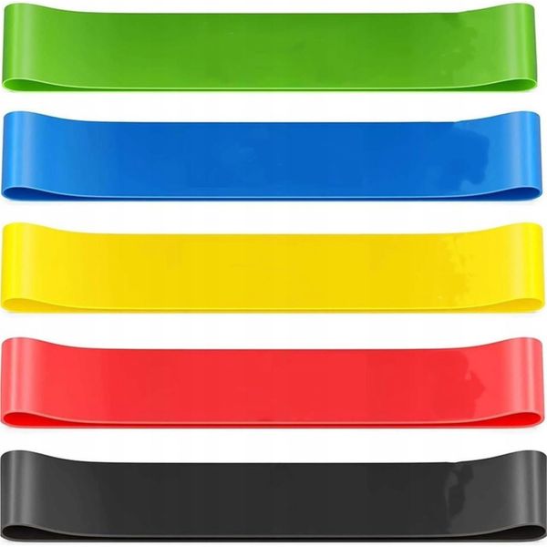 Set Di Bande Per Esercizi Bande Di Resistenza X5 Allenamento Stretching Pull-Up-image