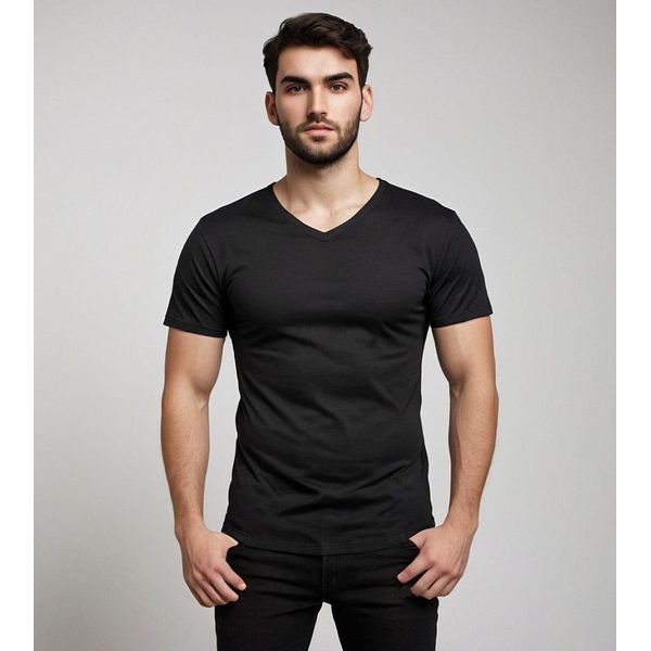 Recea T-Shirt Da Uomo A Maniche Corte Asilevaa Nero Xxl-image