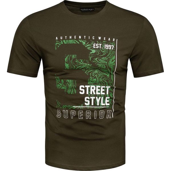 Recea T-Shirt Uomo Manica Corta Fronosilioni Verde M-image