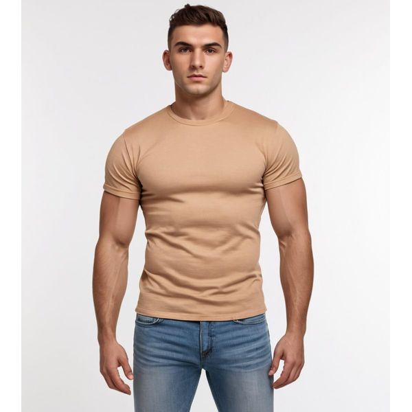 Recea T-Shirt Uomo Manica Corta Ermedrudine Beige M-image