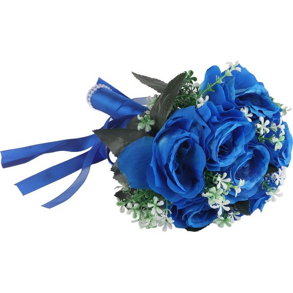 Bouquet Artificiale Bouquet Di Rose Simulate, Bouquet Da Sposa Artificiale Deco Manege-image