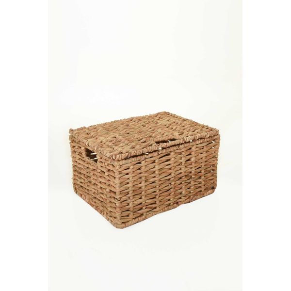 Vivanno Cestino Da Scaffale In Giacinto D'acqua Secchio Box, Intrecciato Naturale - 43X32X23 Cm-image