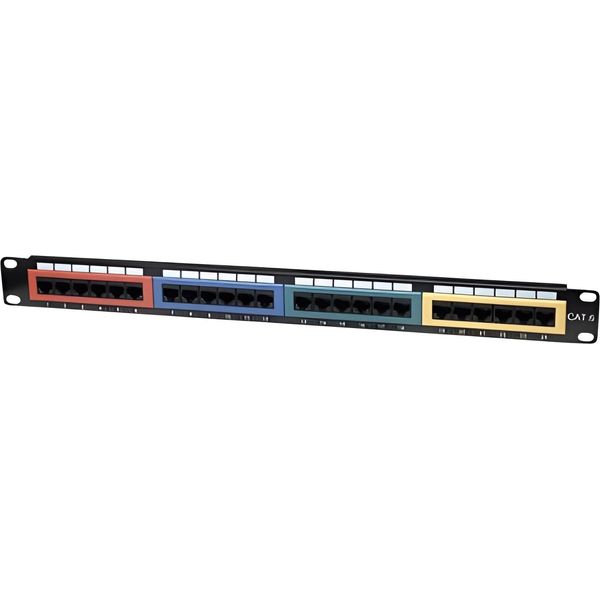 Intellinet 513678 Intellinet Patchpanel 1HE 24-Port Cat5E Utp Farbkodiert-image