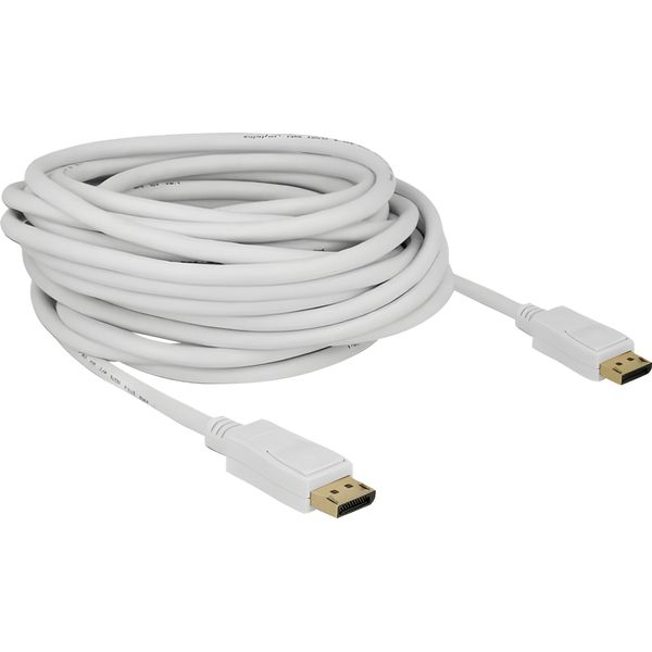 Delock 84863 Delock Kabel Dp 1.2 -> Dp St/St 10.0M Weiss 4K 60Hz-image