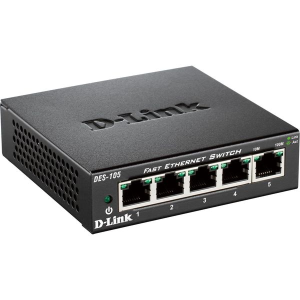Switch Desktop Non Gestito Fast Ethernet A 5 Porte DES-105 Di D-Link-image