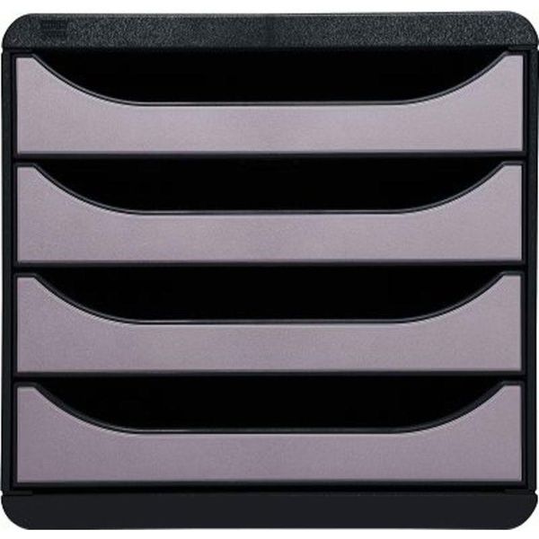 Exacompta Cassettiera BIG-BOX, 4 Cassetti, Argento-image