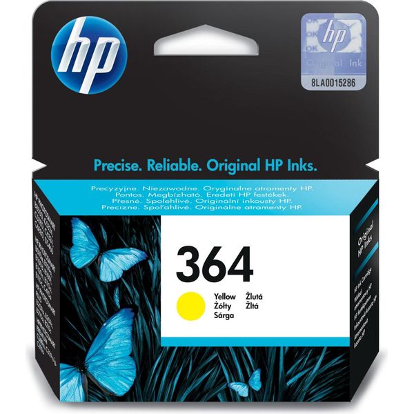 Hp 364 CB320EE Yellow Original Ink Cartridge Cartuccia D'inchiostro 1 Pz Resa Standard-image