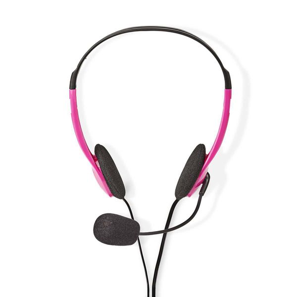 Auricolare Pc | On-Ear | Stereo | 2X 3,5 Mm | Microfono Pieghevole | Rosa-image