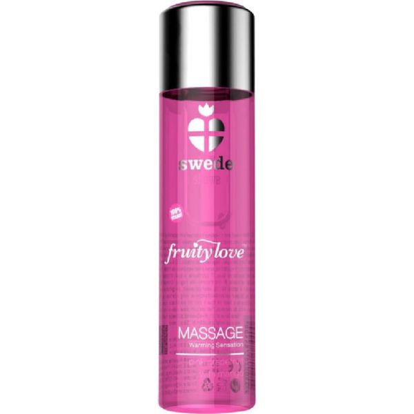 Swede - Olio Da Massaggio Fruttato Con Effetto Riscaldante Al Lampone Rosa E Rabarbaro 120 Ml-image