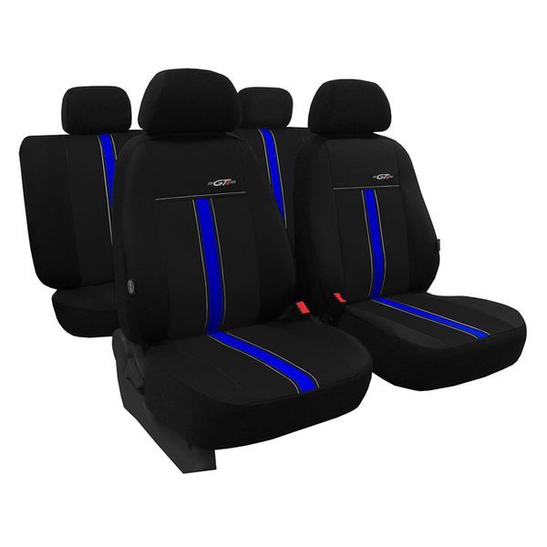 Coprisedili Per Auto Coprisedili Universali Per Fiat Doblo I Nero Blu Set Di 3-image