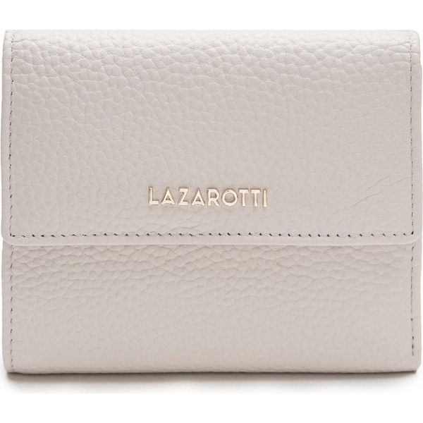 Lazarotti Pelle Portafoglio Bologna Leather Wallet With 8 Card Slots Cream Avorio-image