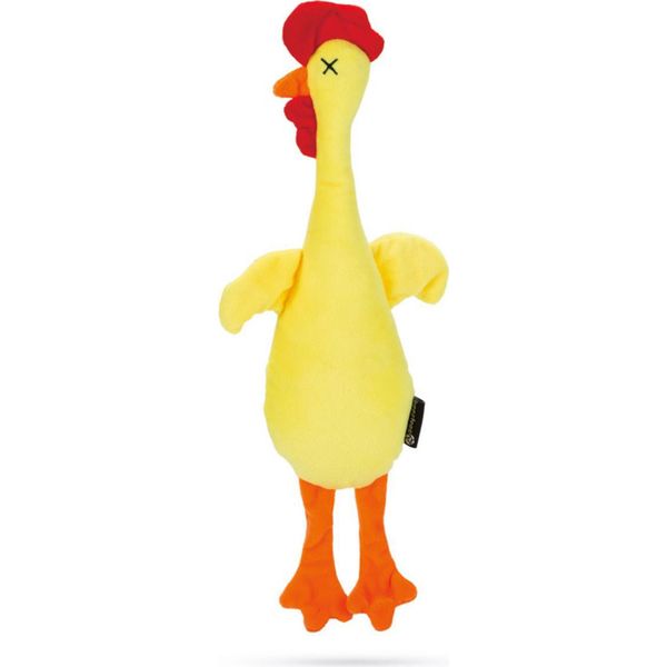 Beeztees Hanging Chicken - Giocattolo Per Cani - Peluche - Giallo - 40X10X5 Cm-image