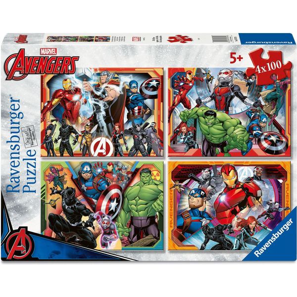 Puzzle Ravensburger Mighty Avengers 4X100 Teile-image