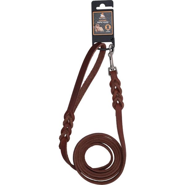 Avvistato! Guinzaglio Pro In Cuoio Con Gancio Per Bulloni Marrone, Misura: 180 Cm / 16 Mm-image