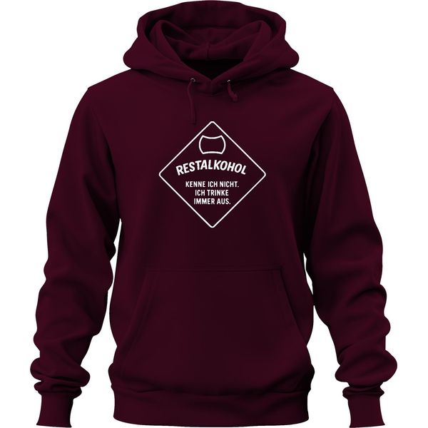 Non Conosco L'alcool Residuo Che Bevo, Birra Divertente Che Dice Festa Felpa Con Cappuccio Unisex, Borgogna, 3XL-image
