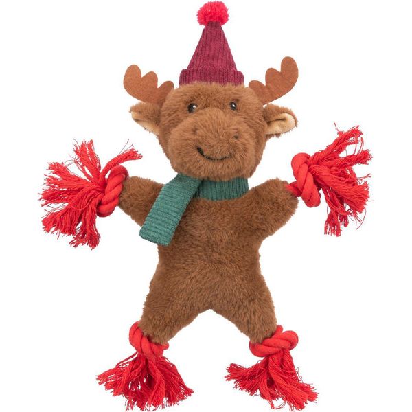 Trixie Xmas Reindeer - Renna Di Natale 32 Cm, Fischietti/Orecchie, Peluche/Lino-image