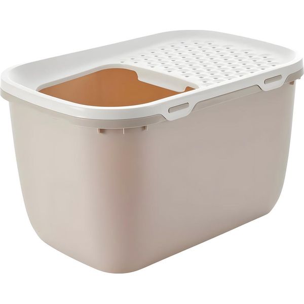 Lettiera Per Gatti Nobby "Hop In Giant"" Bianco Moka 74 X 49,7 X 43 Cm"-image