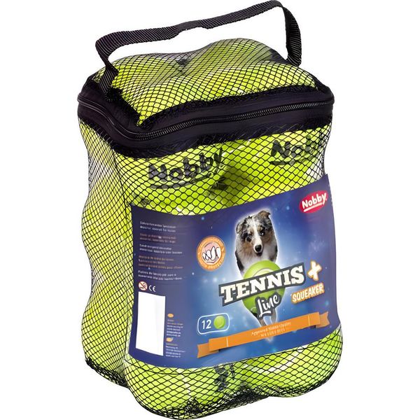 Pallina Da Tennis Nobby Con Squeaker Assortita Xs 4,5 Cm, 12 Sacchetti In Rete-image
