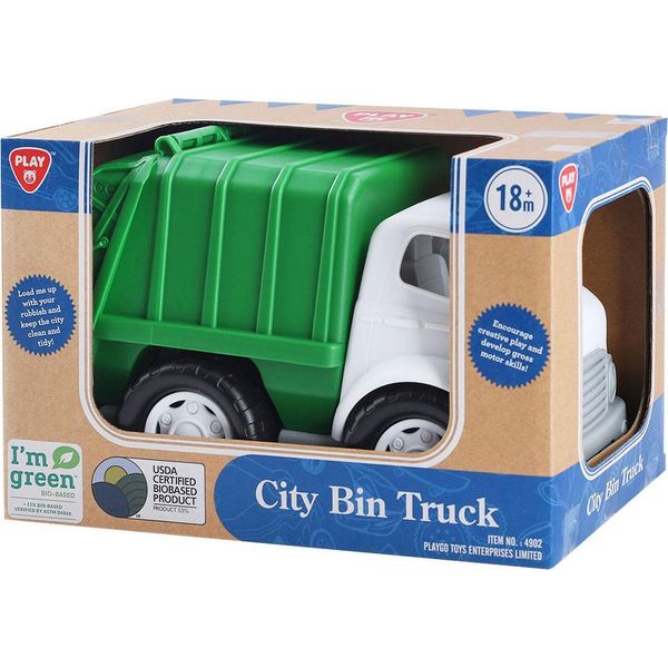 Gioco Auto Giocattolo Biobased Camion Della Spazzatura Verde Sostenibile-image