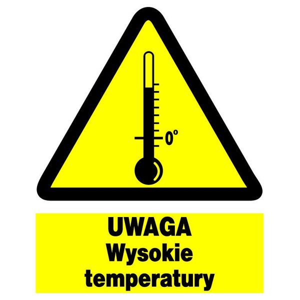 Attenzione All'alta Temperatura - Cartello 225X275 Cartello Di Avvertimento Segnale Pvc-image