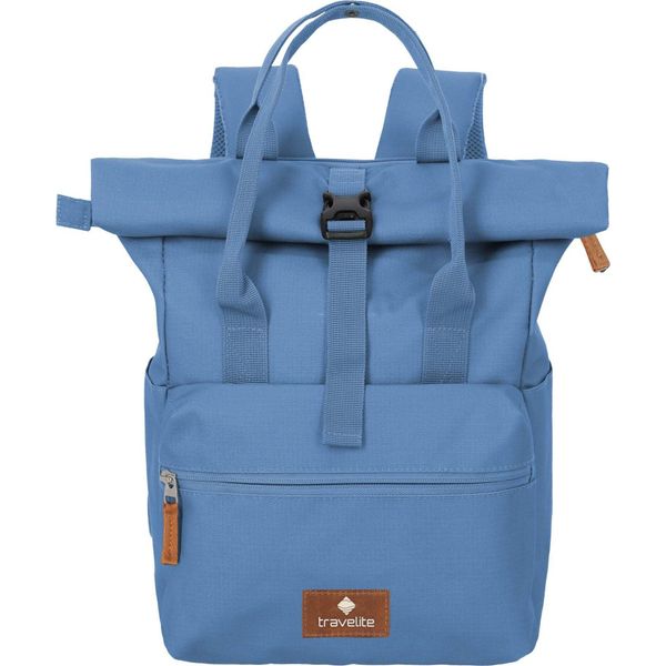 Travelite Zaino Per Il Tempo Libero Zaino Con Scomparto Per Laptop Basic Short Handle Rollup Backpack 11L Denim Blu-image
