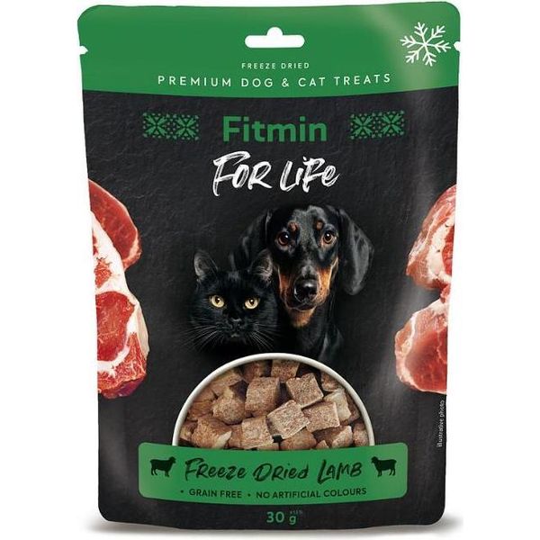 Fitmin For Life Agnello Liofilizzato 30 G - Una Gustosa Leccornia Per Cani E Gatti-image