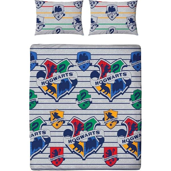 Harry Potter - Biancheria Da Letto Hogwarts, Reversibile TC182 (Letto Matrimoniale) (Colorato)-image