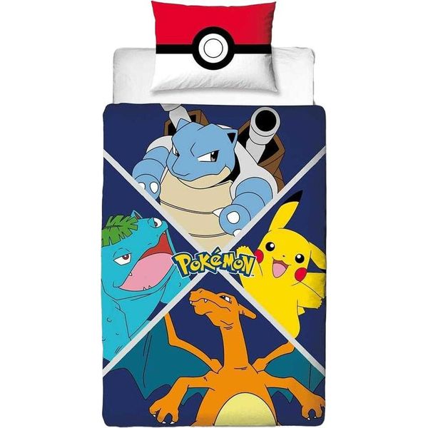 Pokemon - Biancheria Da Letto "Master"", Reversibile TC146 (Letto Singolo) (Colorata)"-image