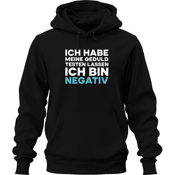 Ho Messo Alla Prova La Mia Pazienza Sono Negativo Divertente Sarcastico Unisex Felpa Con Cappuccio, Nero, S-image